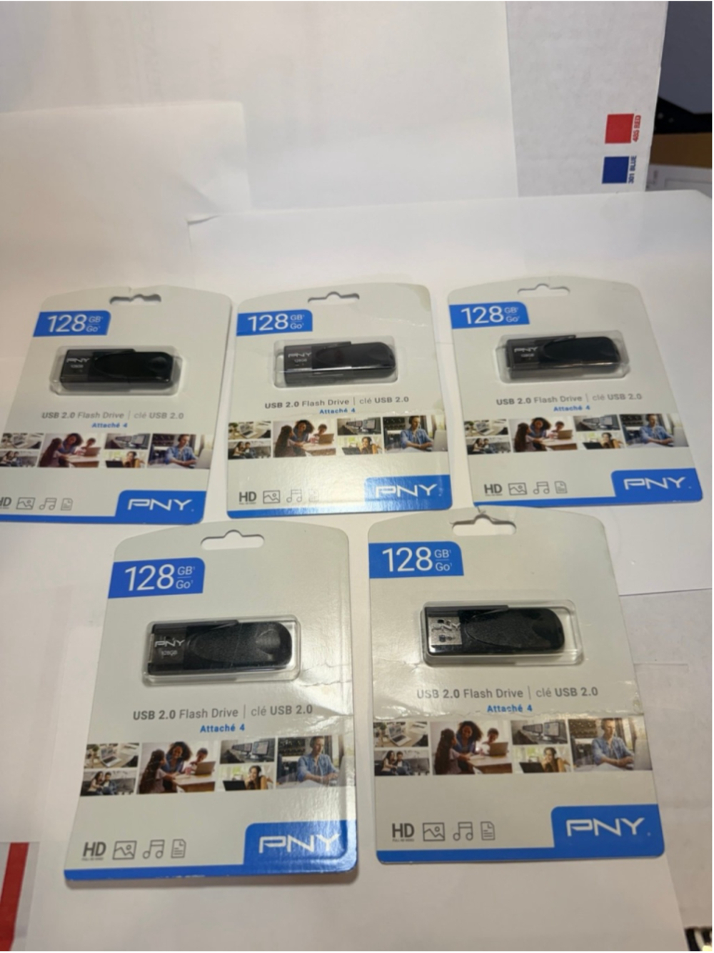 4x Bundle PNY 128GB ATTACHE 4 USB Flash Drive